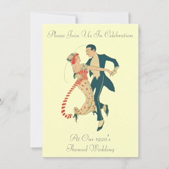 1920's Themed Wedding Invitations (Front)