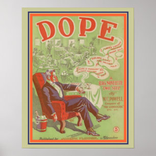 1920's Two Step "Dope" Sheet Music Cover -16x20 Poster