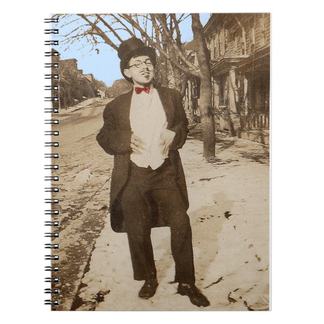 1920s vernacular photo classy young man notebook (Front)