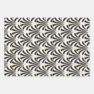1920s Vintage Art Deco Palmetto Pattern  Wrapping Paper Sheet