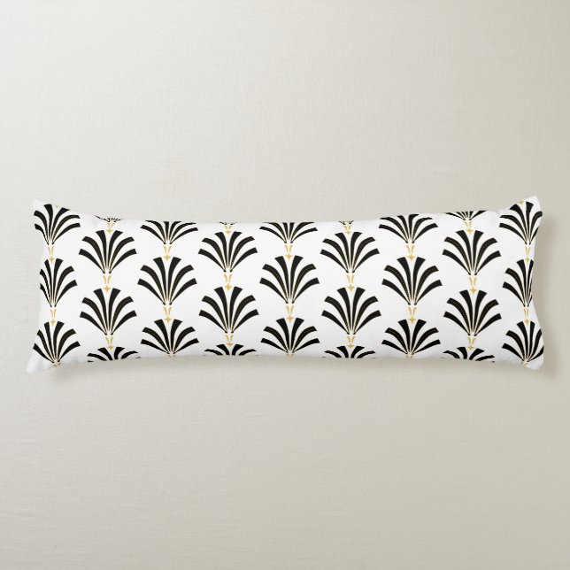 1920s Vintage Art Deco Palmettos Body Cushion (Front)