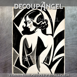 1920s Vintage Art Deco Poster #1 - Decoupage - Tissue Paper