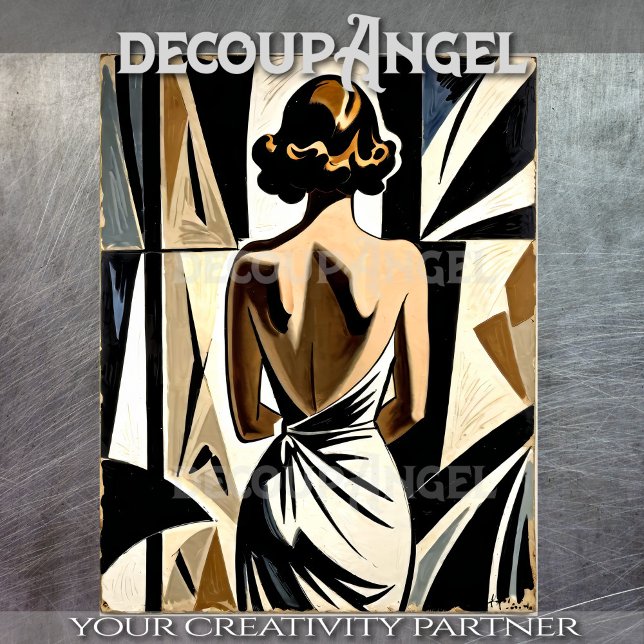 1920s Vintage Art Deco Poster #3 - Decoupage - Tissue Paper (Creator Uploaded)