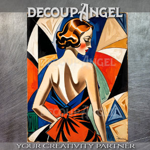 1920s Vintage Art Deco Poster #4 - Decoupage - Tissue Paper