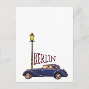 1920's Vintage Automobile - Berlin Postcard