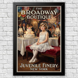 1920s Vintage Children’s Fashion Advertising  Poster