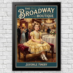 1920s Vintage Children’s Fashion Advertising  Poster