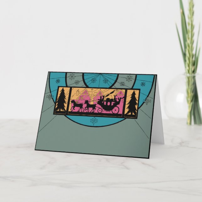 1920's Vintage Deco Victoriana Noel Holiday Card (Front)