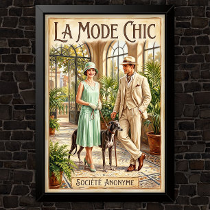 1920s Vintage Fashion Advertising Poster