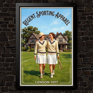 1920s Vintage Fashion Advertising Poster