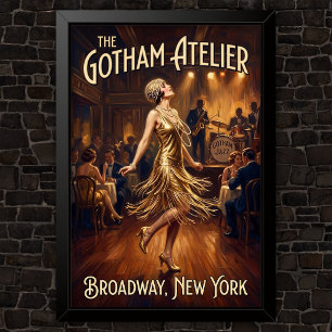 1920s Vintage Fashion Advertising Poster