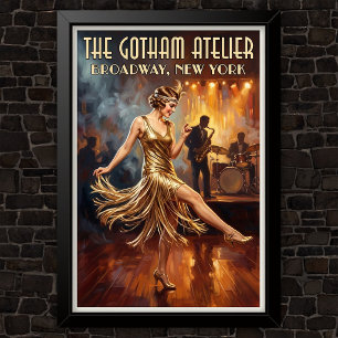 1920s Vintage Fashion Advertising Poster