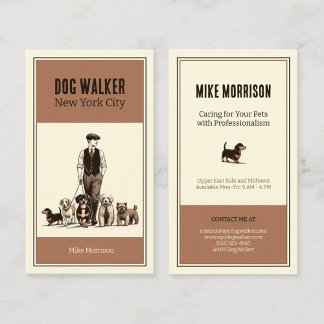 1920s vintage pet dog carrier business card