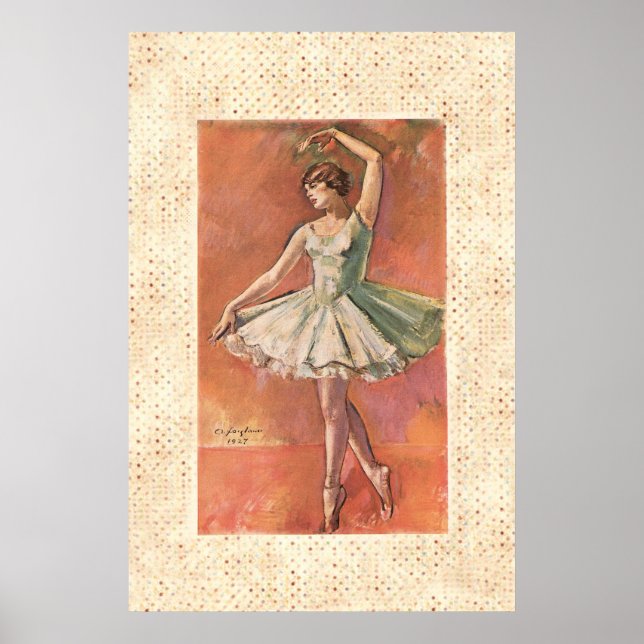 1920s Vintage ~ Portrait of a Ballerina Poster (Front)