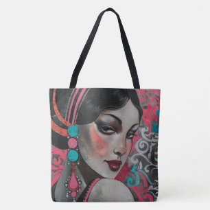 1920s Vintage Pretty Woman  Tote Bag