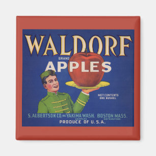 1920s Waldorf Apples crate label Magnet
