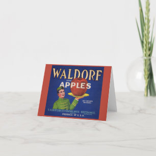 1920s Waldorf Apples crate label Note Card