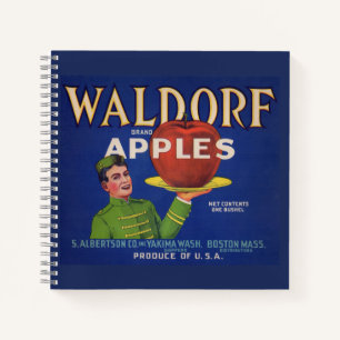 1920s Waldorf Apples crate label Notebook