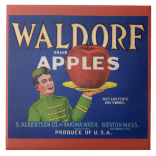 1920s Waldorf Apples crate label Tile
