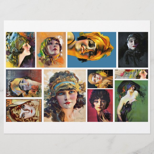 1920s Women's Portrait Fussy Cuts (Front)