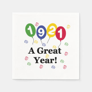 1921 A Great Year Birthday Paper Napkins