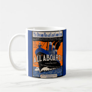 1921 All Aboard sheet music Coffee Mug