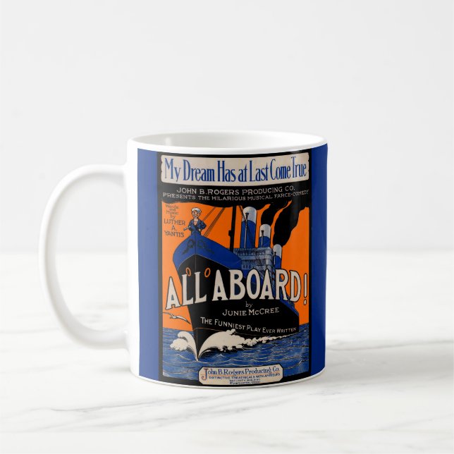 1921 All Aboard sheet music Coffee Mug (Left)