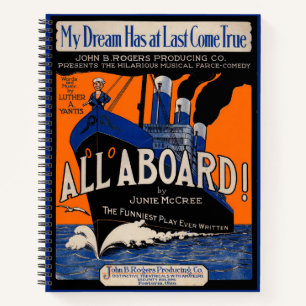 1921 All Aboard sheet music Notebook