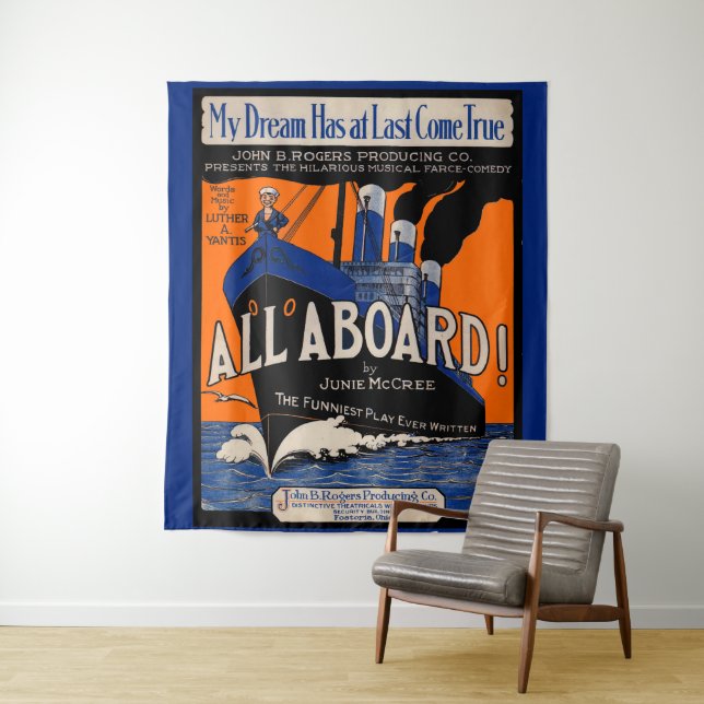 1921 All Aboard sheet music print Tapestry (In Situ)