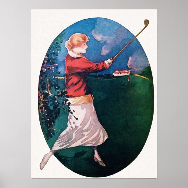 1921 Golf Watercolor Print (Front)