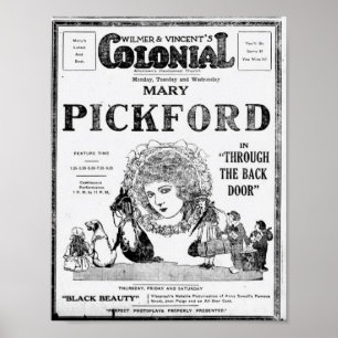 1921, Mary Pickford, Through the Back Door Poster