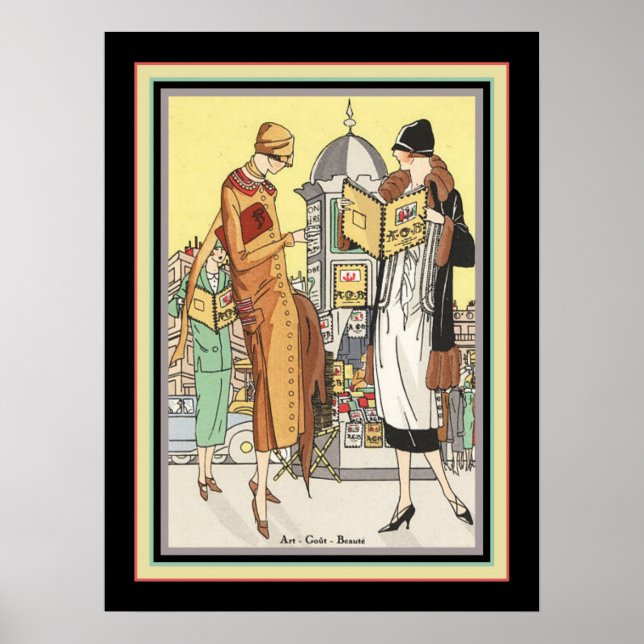 1922 Art Deco Fashion Illustration Poster (Front)