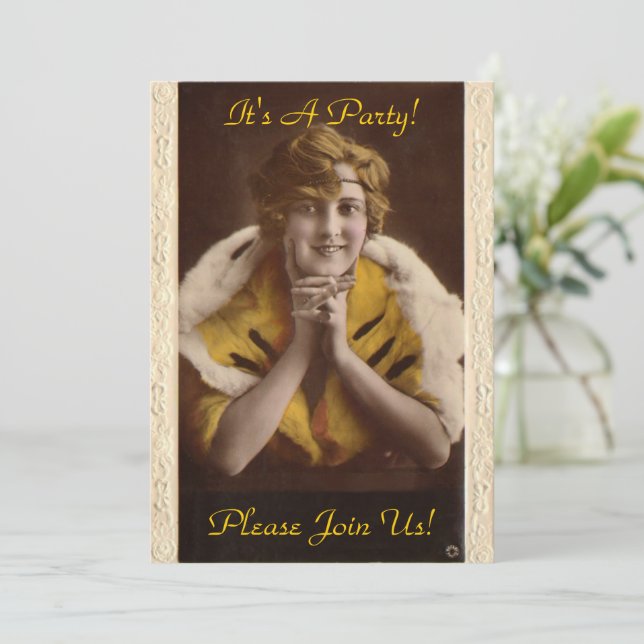 1922 Modern Girl Invitation (Standing Front)