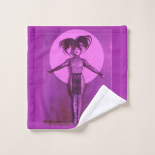 1922 oddball movie star get-up - lavender bath towel set