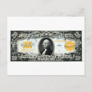 1922 US Gold Certificate Postcard