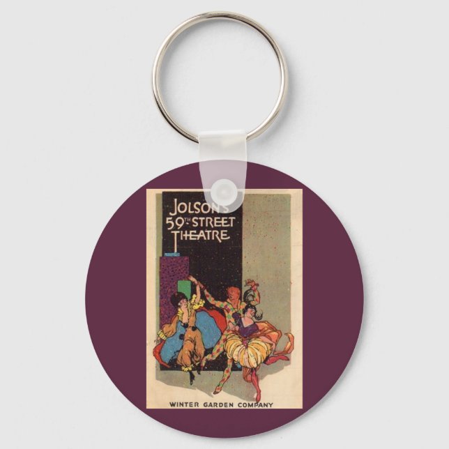 1923 Al Jolson’s Theatre playbill cover Key Ring (Front)