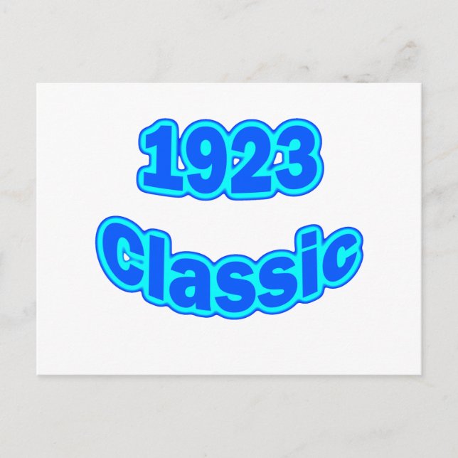 1923 Classic Blue Postcard (Front)