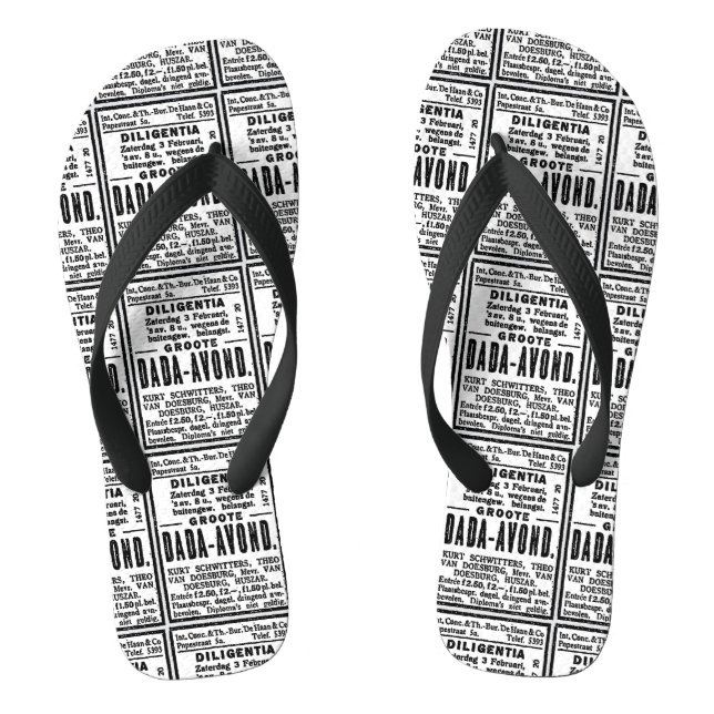 1923 DADA ART NEWSPAPER ADVERT FLIP FLOPS (Footbed)