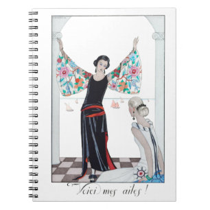 1923 "Look at my wings!" Fashion Illustration Notebook