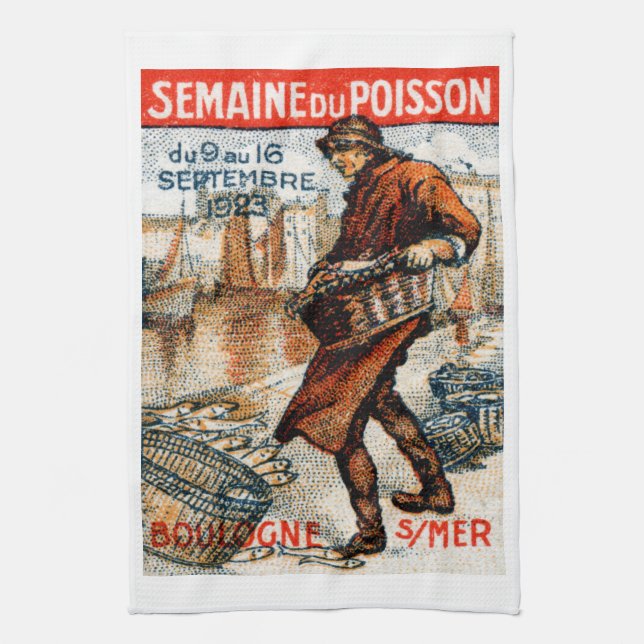1923 Seafood Festival Tea Towel (Vertical)