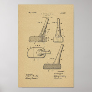 1923 Vintage Golf Club Patent Art Print