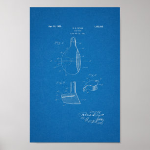 1923 Vintage Golf Club Patent Blueprint Art Print