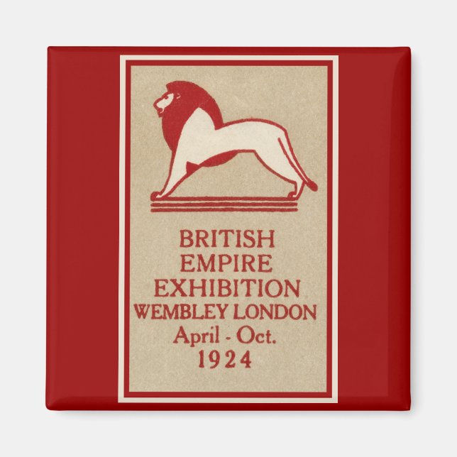 1924 British Empire Exhibition Poster Magnet (Front)