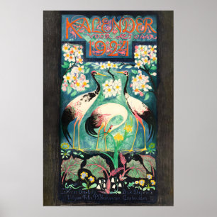 1924 Calendar POSTER PRINT A5A1 Vintage Dutch Art