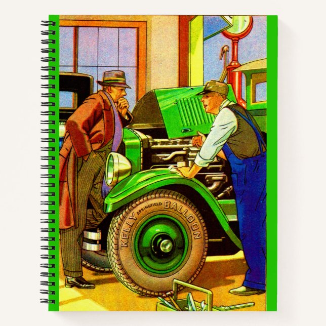 1924 Kelly Springfield balloon tires ad Notebook (Front)