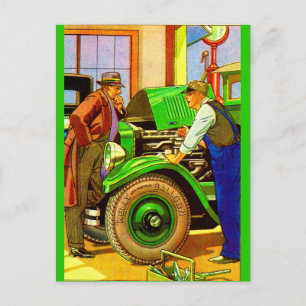 1924 Kelly Springfield balloon tires ad Postcard