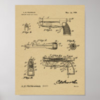 1924 Knife Gun Patent Art Drawing Print