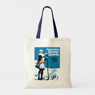 1924 Montreal Winter Sports Poster Tote Bag