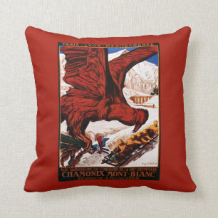 1924 Olympic Winter Games Poster Cushion