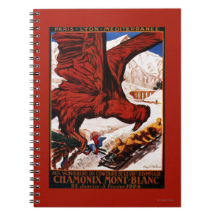 1924 Olympic Winter Games Poster Notebook